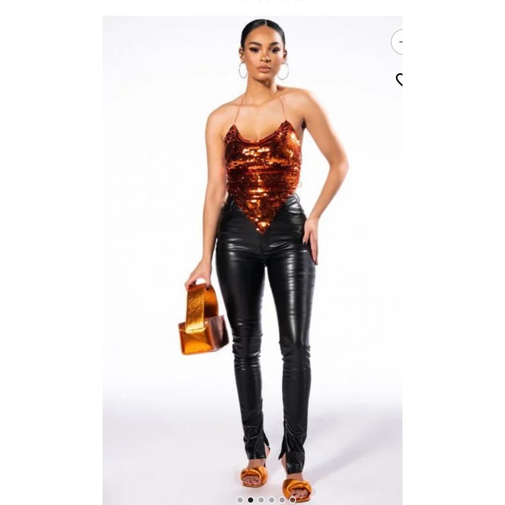 NWT Akira CALLIE VEGAN FAUX LEATHER PANT